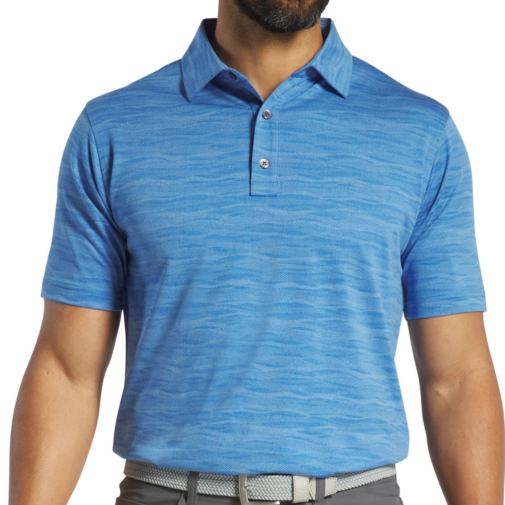 FootJoy Jacquard Wave Golf Polo - Blue